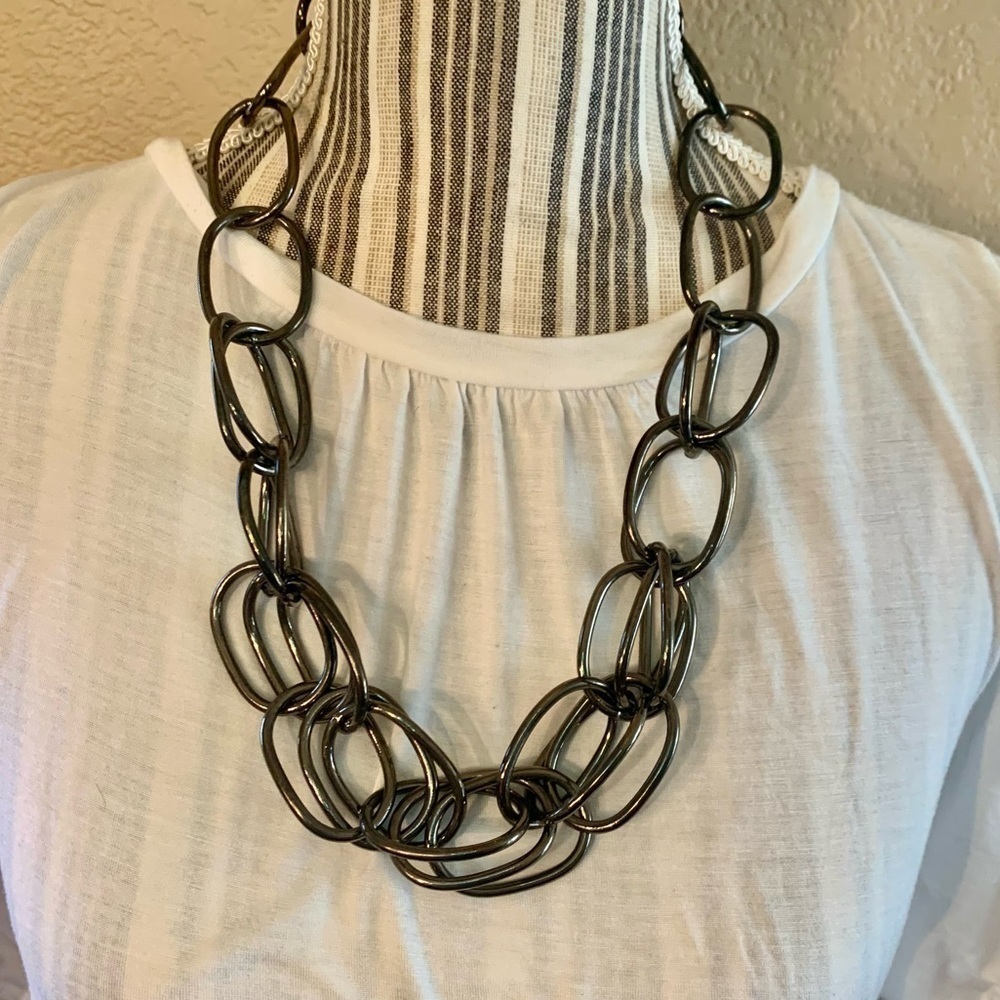 Vintage Chain Necklace Metallic Large Link Chain Excellent Vintage Condion